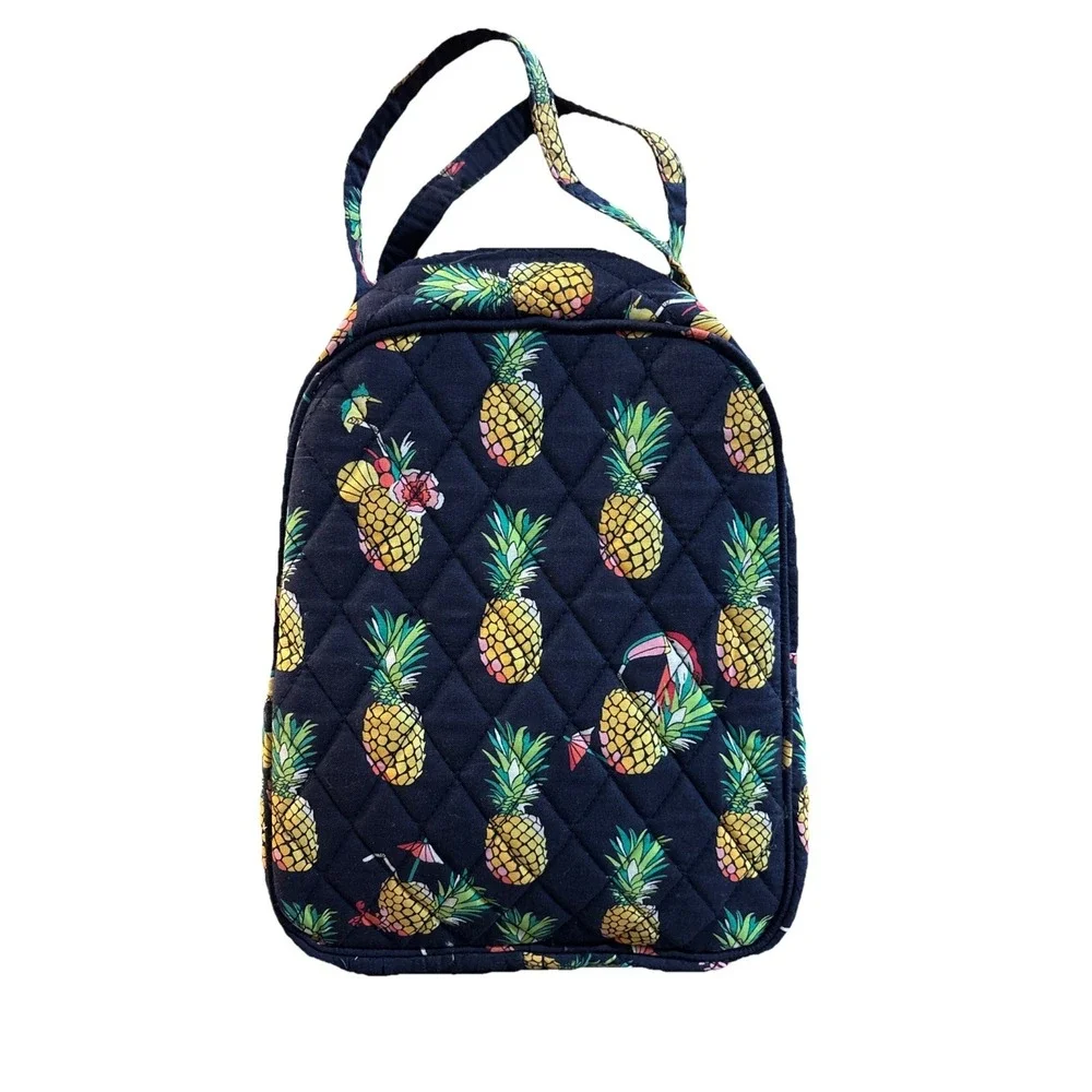 Vera Bradley Lunch‎ Bunch Bag Toucan Party Pineapple Pattern Quilted Cotton